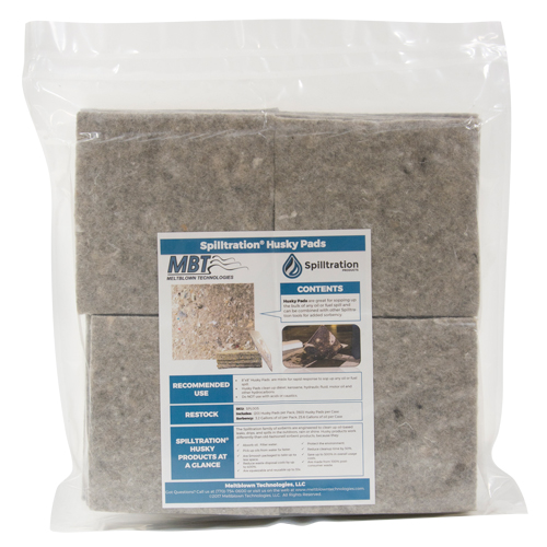Spilltration Husky Pads, Oil Only, 16" x 16", 17.2 gal. Absorbancy NRZ Safety Inc.