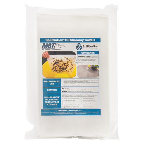 Spilltration Oil Shammy Towels, Oil Only, 16" x 10", 29 gal. Absorbancy NRZ Safety Inc.