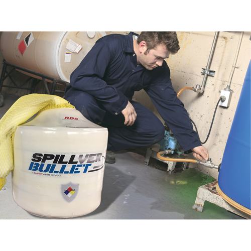 Spillver Bullet Hazmat Boom, Hazmat, 50' L x 5" W, 14 gal. Absorbancy NRZ Safety Inc.