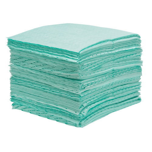 Premium Bonded Sorbent Pads, Hazmat, 15" x 18", 25 gal. Absorbancy NRZ Safety Inc.
