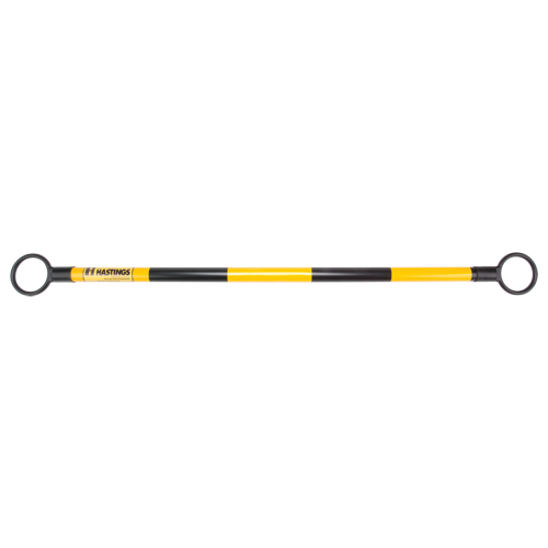 Telescopic Barricade Bar, 85" Extended Length, Black/Yellow NRZ Safety Inc.