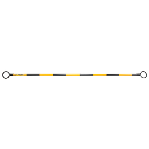 Telescopic Barricade Bar, 85" Extended Length, Black/Yellow NRZ Safety Inc.