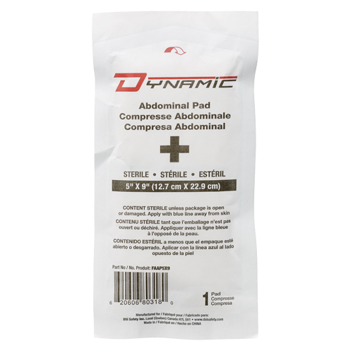 Tampon abdominal Dynamic NRZ Safety Inc.