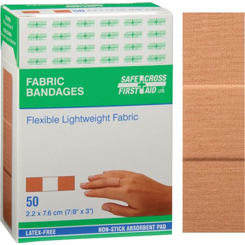 Bandages, Rectangular/Square, 3", Fabric, Non-Sterile NRZ Safety Inc.
