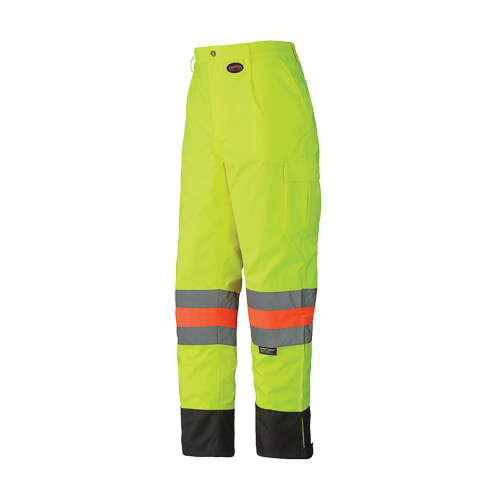 6039 Pantalon de s&eacute;curit&eacute; imperm&eacute;able pour le contr&ocirc;le de la circulation, Polyester, T-petit, Jaune lime haute visibilit&eacute; NRZ Safety Inc.