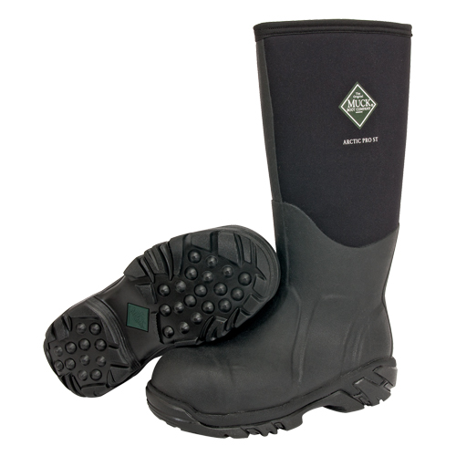 Bottes de travail pour les conditions extr&ecirc;mes Arctic Pro, Caoutchouc, Embout Acier, Pointure 8, Semelle R&eacute;sistant aux perforations NRZ Safety Inc.