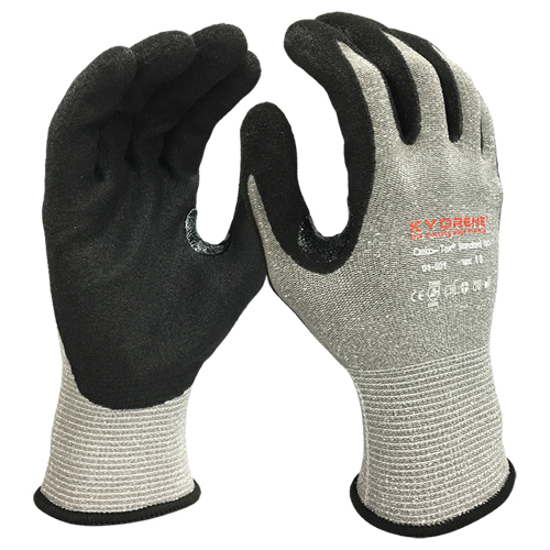 Akka&reg; Cut-Resistant Gloves, Size Medium/8, 13 Gauge, Foam Nitrile Coated, Kyorene&reg; Shell, ANSI/ISEA 105 Level 3/EN 388 Level 4 NRZ Safety Inc.