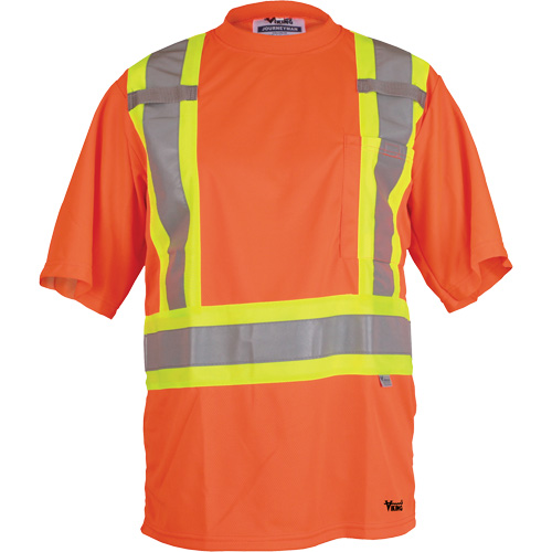 T-shirt de s&eacute;curit&eacute; Viking, Polyester, Petit, Orange haute visibilit&eacute; NRZ Safety Inc.