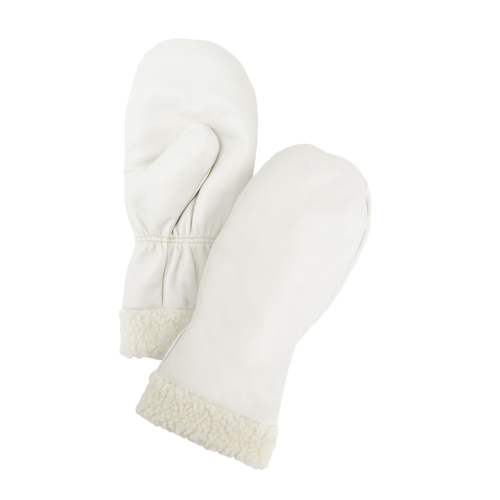 Mitaines d'hiver en cuir fleur de premi&egrave;re qualit&eacute; doubl&eacute;es de boa, Taille Grand, Mitaine NRZ Safety Inc.