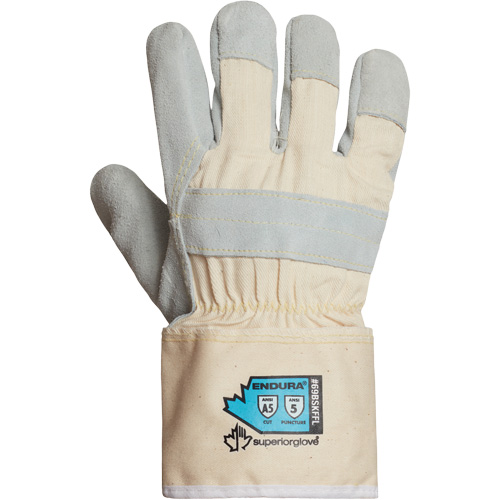 Endura&reg; Premium Cut-Resistant Fitter Gloves with Full Liner, X-Large, Split Leather Palm, Para-Aramid Inner Lining NRZ Safety Inc.