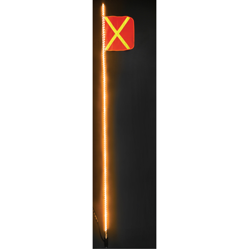 Safety Whip&reg; Heavy-Duty LED Whips, Hitch Mount, 10 High, Orange with Reflective NRZ Safety Inc.