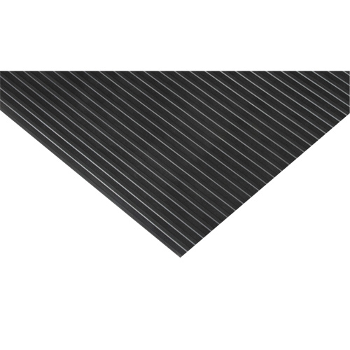 Wide-Ribbed Matting, Wiper, 3' x 75' x 1/8", Black NRZ Safety Inc.