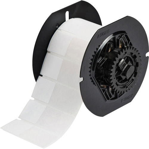 Self-Laminating Wire & Cable Label, Vinyl, 1" L x 2.6" H, Clear/White NRZ Safety Inc.