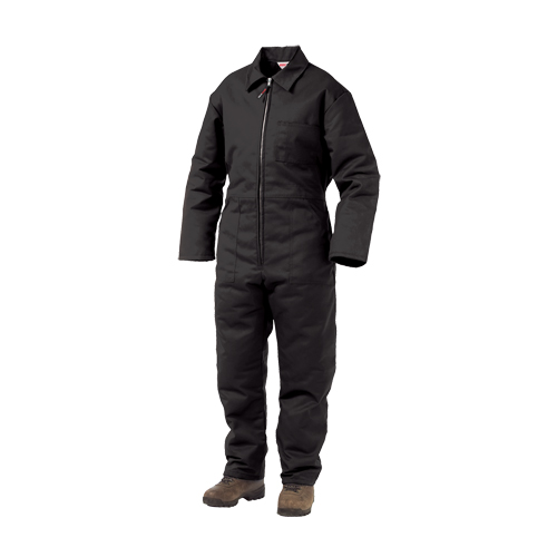 Lined Twill Coveralls, Men's, Black, Size Large NRZ Safety Inc.