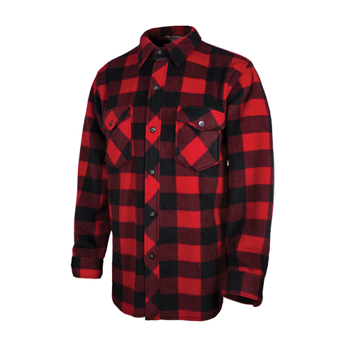 Chemise &agrave; carreaux en molleton solaire, Hommes, Grand, Rouge NRZ Safety Inc.