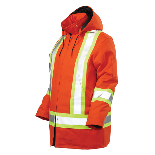 Safety Parka, High Visibility Orange, Large NRZ Safety Inc.