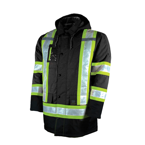 Lined Safety Parka, Black, Large NRZ Safety Inc.
