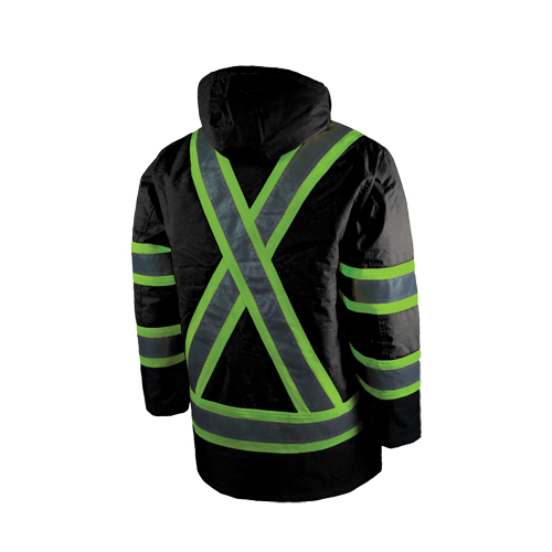 Lined Safety Parka, Black, Large NRZ Safety Inc.