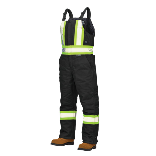 Duck Lined Safety Overalls, Cotton, Large, Black NRZ Safety Inc.
