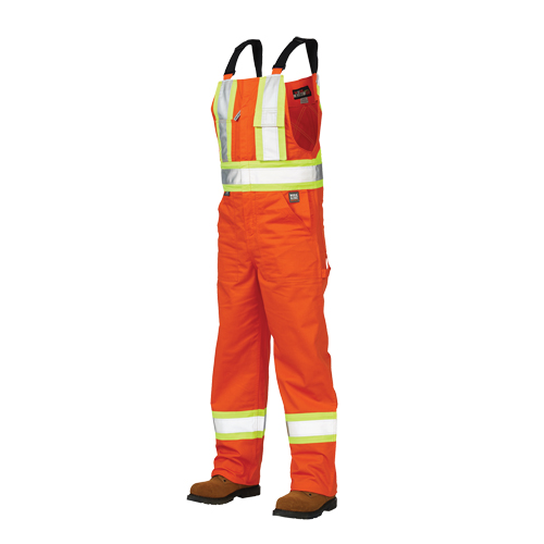 Unlined Safety Overalls, Poly-Cotton, Large, High Visibility Orange NRZ Safety Inc.