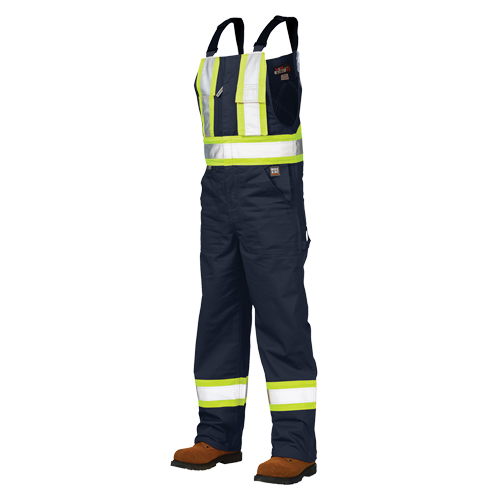 Salopettes de s&eacute;curit&eacute; non doubl&eacute;e, Poly-coton, Grand, Bleu marine NRZ Safety Inc.