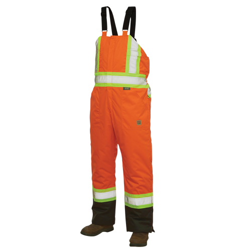 Lined Safety Overalls, Polyester/Polyurethane, Large, High Visibility Orange NRZ Safety Inc.