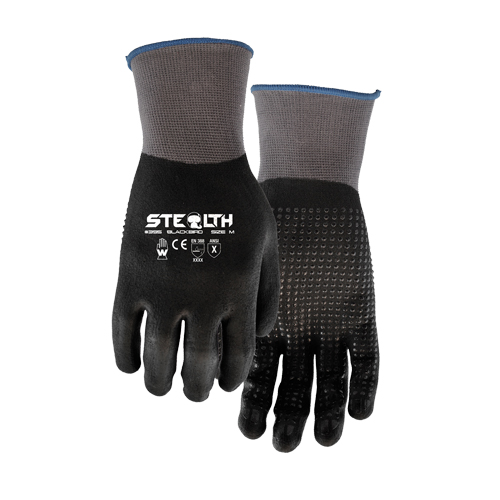 Gants 395 Stealth Blackbird, 11/2T-Grand, R&ecirc;vetement Mousse de nitrile, Calibre 15, Enveloppe en Nylon NRZ Safety Inc.