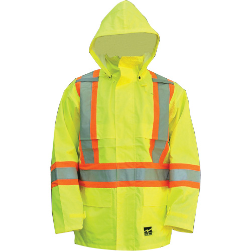 Open Road Jacket, Polyester/Polyurethane, High Visibility Lime-Yellow, Small NRZ Safety Inc.