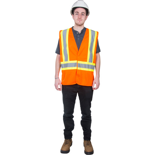 Veste de s&eacute;curit&eacute; pour la circulation, Orange haute visibilit&eacute;, 2T-Grand, Polyester NRZ Safety Inc.