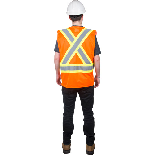 Veste de s&eacute;curit&eacute; pour la circulation, Orange haute visibilit&eacute;, 2T-Grand, Polyester NRZ Safety Inc.