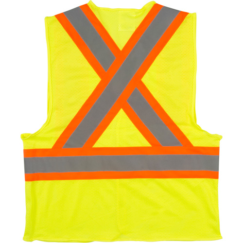 Veste de s&eacute;curit&eacute; pour la circulation, Jaune lime haute visibilit&eacute;, Grand, Polyester NRZ Safety Inc.