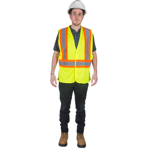Veste de s&eacute;curit&eacute; pour la circulation, Jaune lime haute visibilit&eacute;, Grand, Polyester NRZ Safety Inc.