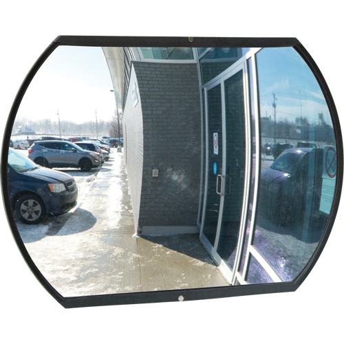 Miroir convexe rectangulaire/rond avec support, 20" h x 30" la, Int&eacute;rieur/Ext&eacute;rieur NRZ Safety Inc.