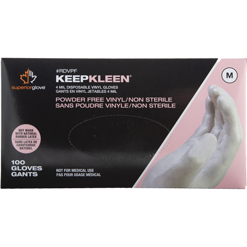 Gants jetables, Petit, Vinyle, 4 mils, Sans poudre, Blanc NRZ Safety Inc.