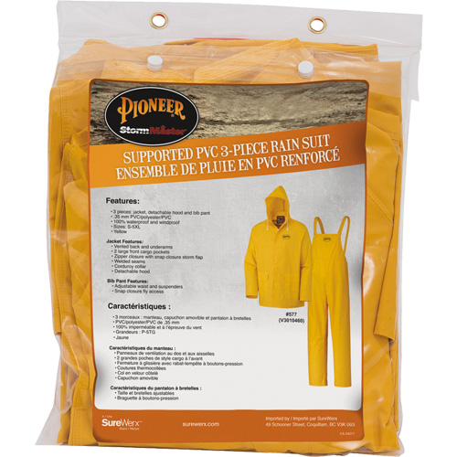 577 V&ecirc;tements imperm&eacute;ables 3 morceaux, Polyester/PVC, 5T-Grand, Jaune NRZ Safety Inc.