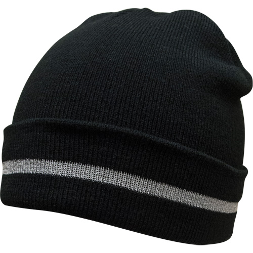 Knit Hat with Silver Reflective Stripe, One Size, Black NRZ Safety Inc.