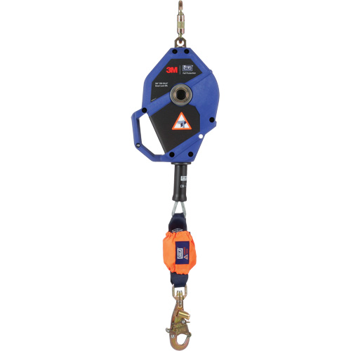 Cordage de s&eacute;curit&eacute; autor&eacute;tractable avec verrouillage intelligent, 30', Acier inoxydable, Pivotant NRZ Safety Inc.