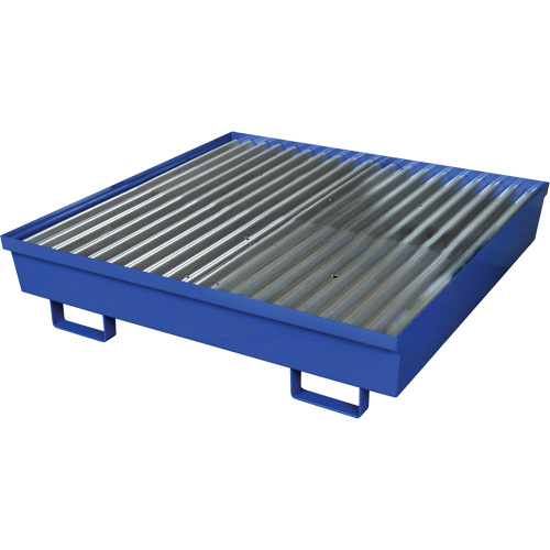 Steel Spill Containment Pallet, 92 US gal. Spill Capacity, 54" x 54.25" x 12" NRZ Safety Inc.