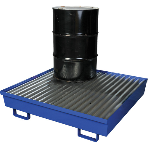 Steel Spill Containment Pallet, 92 US gal. Spill Capacity, 54" x 54.25" x 12" NRZ Safety Inc.