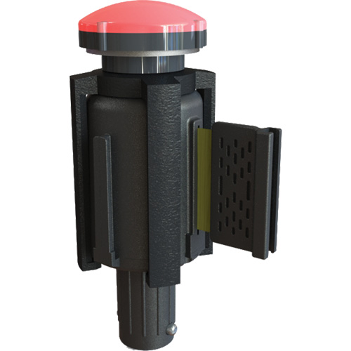 PLUS Barrier System Strobe Light Bracket & Red Strobe Light, Black NRZ Safety Inc.