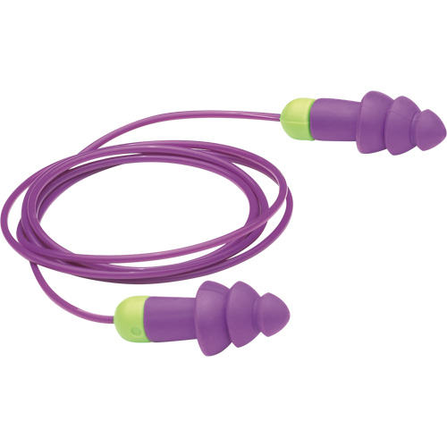 Bouchons d'oreilles r&eacute;utilisables Rockets, Avec cordon, Vrac - Sac en poly, 27 dB NRR, Taille unique NRZ Safety Inc.