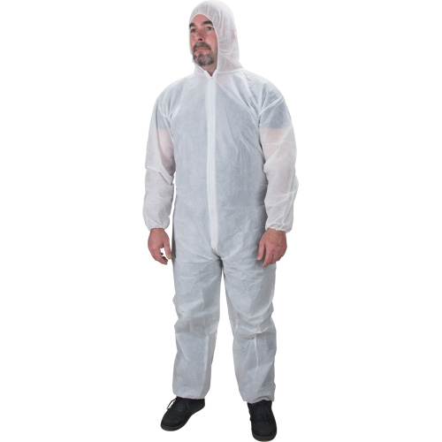 Combinaisons &agrave; capuchon, Grand, Blanc, Polypropyl&egrave;ne NRZ Safety Inc.