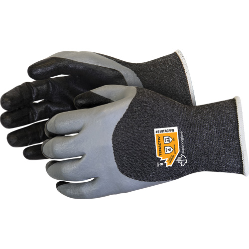 Gants &agrave; double trempage r&eacute;sistants aux coupures, Taille 5, Calibre 18, Rev&ecirc;tement Mousse de nitrile, Enveloppe en TenActiv, ASTM ANSI niveau A4 NRZ Safety Inc.