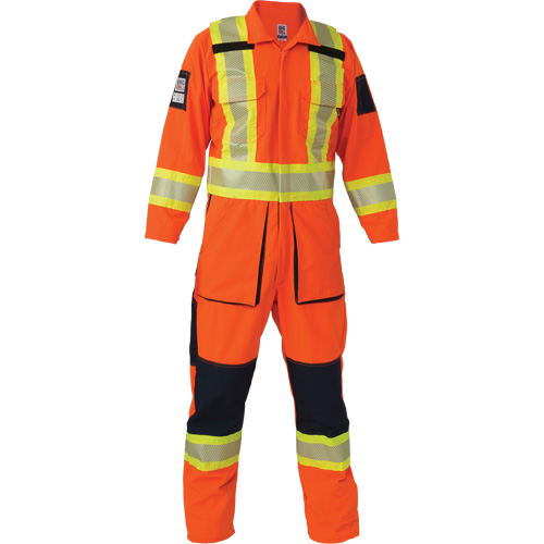 Ripstop Coveralls, Medium (Tall), High Visibility Orange NRZ Safety Inc.