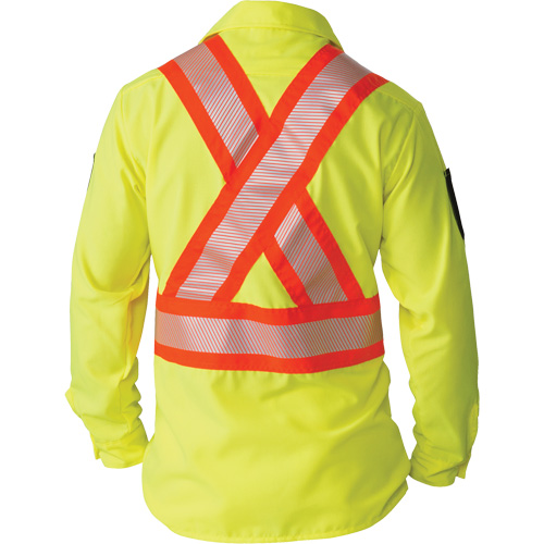 Ripstop High-Visibility Long Sleeve Shirt, Polyester, Small, High Visibility Lime-Yellow NRZ Safety Inc.