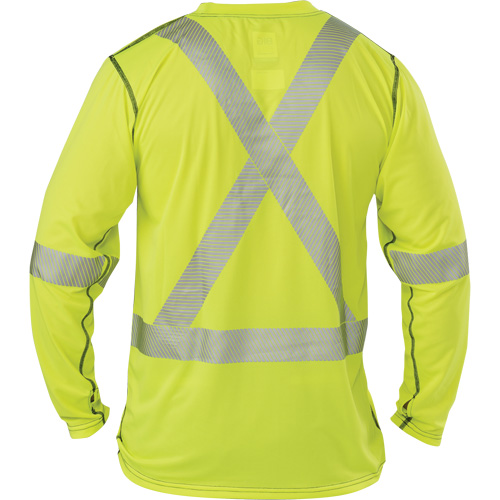 Polartec&reg; Power Grid&reg; High-Visibility Long Sleeve T-Shirt, Polyester, 2X-Large, High Visibility Lime-Yellow NRZ Safety Inc.