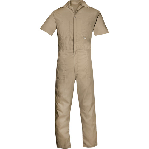 Short-Sleeved Coveralls, Men's, Tan, Size Medium NRZ Safety Inc.