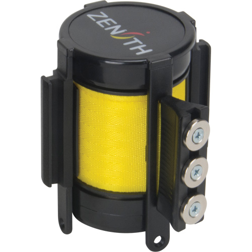 Cassette de ruban magn&eacute;tique pour barri&egrave;re de contr&ocirc;le des foules personnalis&eacute;e, 12', Ruban Jaune NRZ Safety Inc.