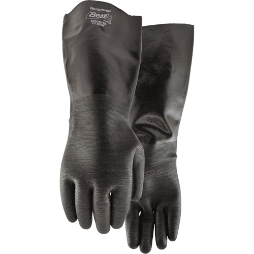 Chemical Resistant Gloves, Size Large/10, 18" L, Neoprene, Cotton Inner Lining, 84-mil NRZ Safety Inc.