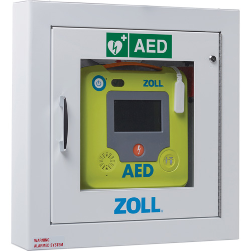 Semi-Recessed AED Wall Cabinet, Zoll AED 3 For, Non-Medical NRZ Safety Inc.